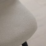 Ellis Light Beige Boucle Dining Chairs - Set of 2 - Black Oak Legs - Image 4