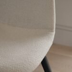 Ellis Light Beige Boucle Dining Chairs - Set of 2 - Black Oak Legs - Image 3