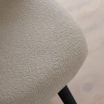 Ellis Light Beige Boucle Dining Chairs - Set of 2 - Black Oak Legs - Image 5