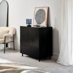 Ingham 170x50cm Full Length Arch Mirror - Black - Image 5