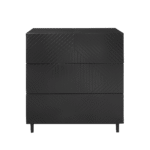 Jack 3 Drawer Chest of Drawers - Black - Image 8