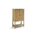 Jade 2 Door Tall Cabinet - Chalked Mango Wood - Image 10