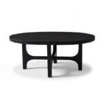Jade 100cm Oval Coffee Table - Jet Black Mango Wood - Image 6