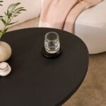 Jade 100cm Oval Coffee Table - Jet Black Mango Wood - Image 4