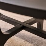 Jade 100cm Oval Coffee Table - Jet Black Mango Wood - Image 5