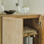 Jade 2 Door Tall Cabinet - Chalked Mango Wood - Image 5