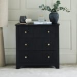 Jade 3 Drawer Chest of Drawers - Jet Black