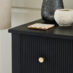 Jade 3 Drawer Chest of Drawers - Jet Black - Image 3