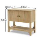 Jade 2 Door Sideboard - Chalked Mango Wood - Image 9