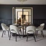 Outlet - Marilyn Ivory Dining Chairs - Set of 2 - Black Oak Legs - Image 3