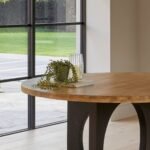 Jade Mango Wood Round Dining Table Set - 4 Seater - Freya Fern Green Dining Chairs with Black Legs - Image 4