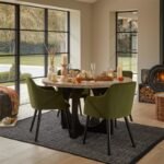 Outlet - Jade Mango Wood Round Dining Table - Black Legs - Image 2
