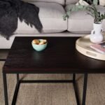 Jay Large Walnut Coffee Table - Black Frame - Image 3