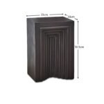 Outlet - Karasi Black Concrete Side Table - Image 10