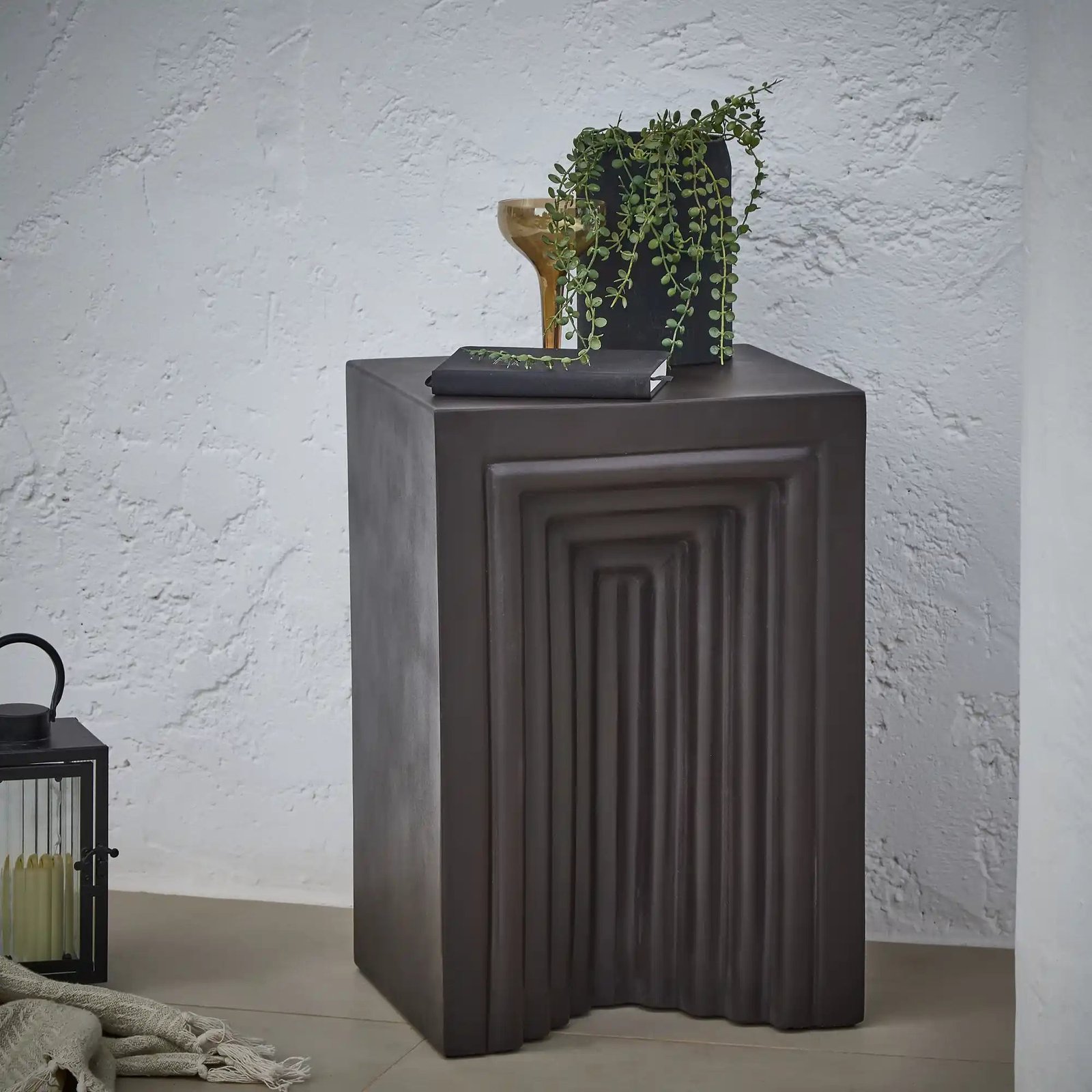 KARASI_30CM_SIDE_TABLE_BLACK_1_copy_c589940b-6858-4cff-9448-4220801f0ad7 Karasi Concrete Rectangular Garden Side Table - Black