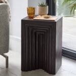 Karasi Black Concrete Side Table