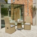 Kemble/Marston Garden Reclining Chair with Cushion - Natural Brown