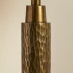 Kimmeridge Gold Lamp with Coningsby White Shade - 30cm - Image 7