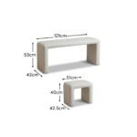Kamiko Nesting Bench & Stools - Chalk White Boucle - Image 11