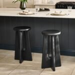 Kehlani Jet Black Mango Wood Bar Stool