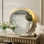Kimbridge 90cm LED Round Bathroom Mirror - Gold - Image 4