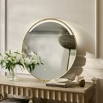 Kimbridge 90cm LED Round Bathroom Mirror - Gold - Image 2
