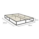 Indy King Size Platform Bed - Black Metal - Image 6