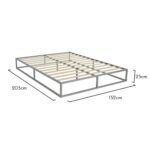 Indy King Size Platform Bed - Grey Metal - Image 6