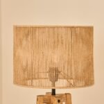 Konduru 146cm Floor Lamp Base - Natural Mango Wood with Konduru 40cm String Shade - Natural - Image 3
