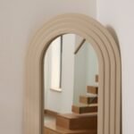 Outlet - Kubu 170 x 50cm Wooden Arch Mirror - Taupe - Image 3