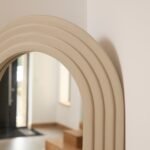Outlet - Kubu 170 x 50cm Wooden Arch Mirror - Taupe - Image 4