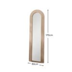 Kubu 170 x 50cm Wooden Arch Mirror - Whitewash - Image 8