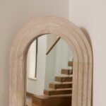Kubu 170 x 50cm Wooden Arch Mirror - Whitewash - Image 3