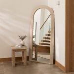 Kubu 180 x 80cm Wooden Arch Mirror - Taupe