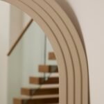 Kubu 180 x 80cm Wooden Arch Mirror - Taupe - Image 4
