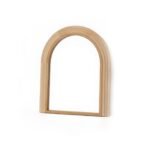 Outlet - Kubu 90 x 77cm Wooden Arch Mirror - Whitewash - Image 7