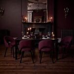 Marilyn Dining Chairs - Set of 2 - Burgundy Red - Black Oak Legs - Image 3