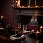 Raleigh Black Dining Table Set - 6 Seater - Marilyn  Burgundy Red Dining Chairs - Black Oak Legs - Image 2