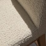 Outlet - Nolan Boucle Bar Stool - Whitewash Oak Legs - Image 6