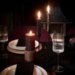 Raleigh Black Dining Table Set - 6 Seater - Marilyn  Burgundy Red Dining Chairs - Black Oak Legs - Image 3