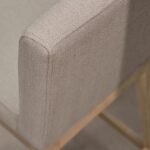Outlet - Nolan Fawn Linen Bar Stool - Whitewash Oak Legs - Image 6