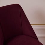 Outlet - Freya Burgundy Red Dining Chair - Set of 2 - Black Oak Legs - Image 4