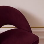 Marilyn Dining Chairs - Set of 2 - Burgundy Red - Black Oak Legs - Image 4