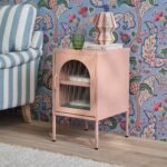 Conan Metal Bedside Table - Blush Pink