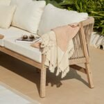 Shiro Wooden Garden Corner Dining Sofa Set with Grey LED Premium Parasol - Image 3