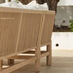 Shiro Wooden Garden Corner Dining Sofa Set with Cream LED Premium Parasol - Image 11