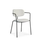 Luca Light Beige Boucle Dining Chairs - Set of 2 - Black Legs - Image 11