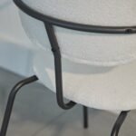Luca Light Beige Boucle Dining Chairs - Set of 2 - Black Legs - Image 3