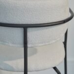 Luca Light Beige Boucle Dining Chairs - Set of 2 - Black Legs - Image 10