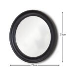 Outlet - Langton 75cm Wooden Mirror - Black - Image 7